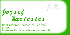 jozsef maricsics business card